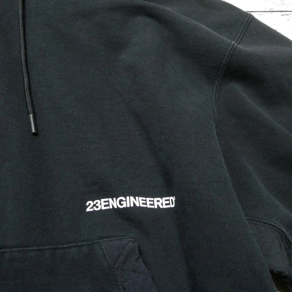 Jordan 23 Engineered Hoodie Mens Large Black Pullover Fleece Sweatshirt Pocket